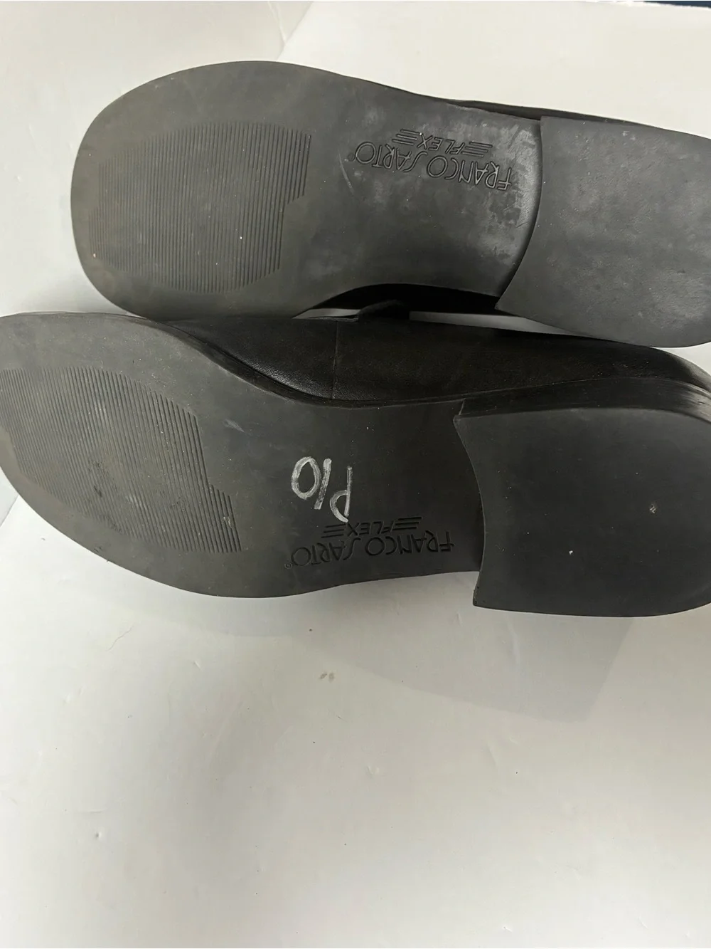 Franco Sarto Black Leather Slip-On Loafers - Picture 8 of 10